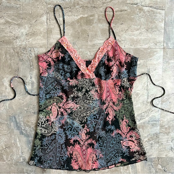 Timing Tops - TIMING USA vintage y2k sheer boho floral top